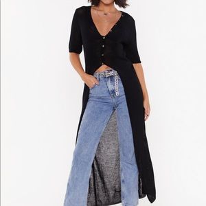 Nasty Gal Don't Be Gone Too Longline Knit Cardigan